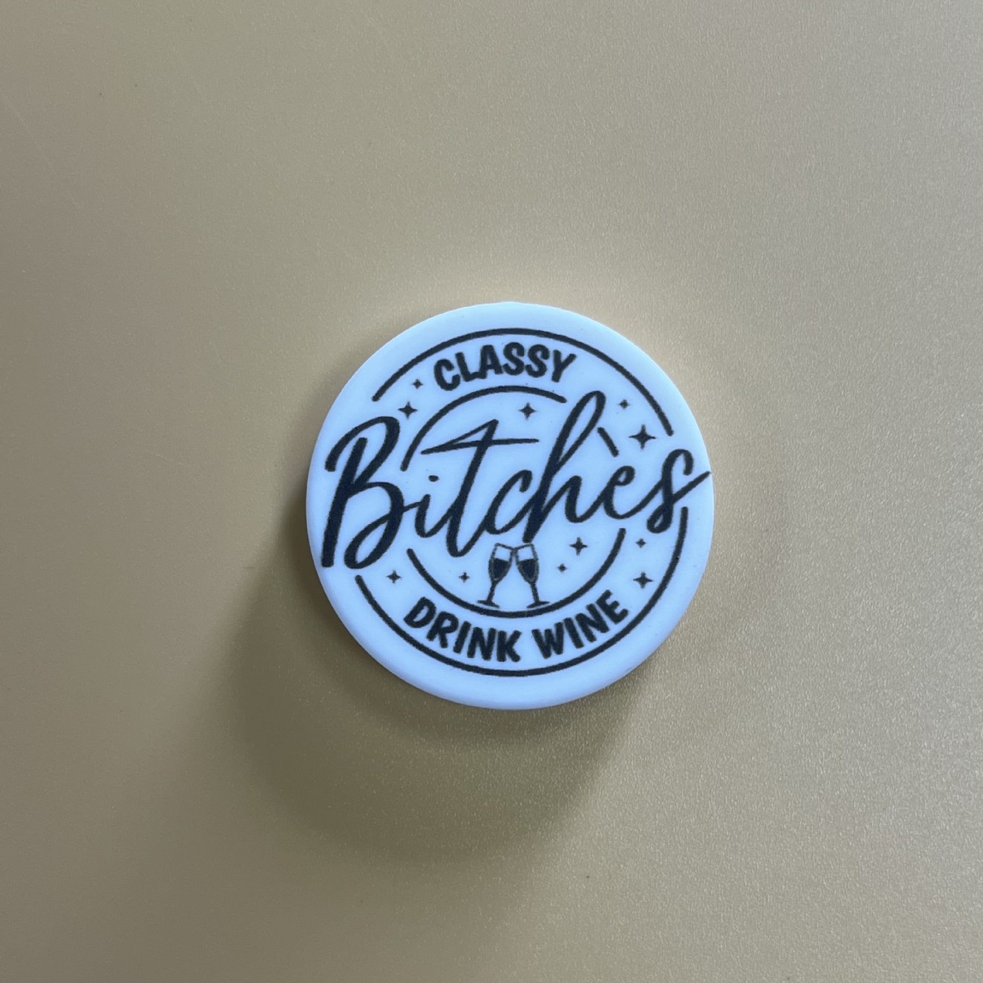 Wholesale of 3PCS English Silicone Printed Beads